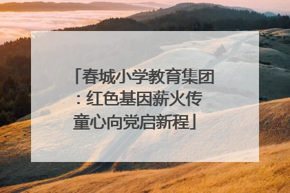 春城小学教育集团：红色基因薪火传 童心向党启新程