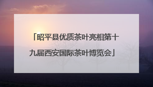 昭平县优质茶叶亮相第十九届西安国际茶叶博览会
