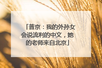 普京：我的外孙女会说流利的中文，她的老师来自北京