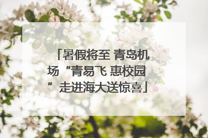暑假将至 青岛机场“青易飞 惠校园”走进海大送惊喜