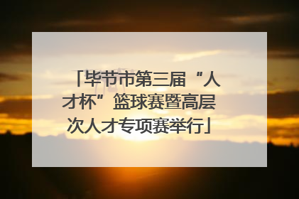 毕节市第三届“人才杯”篮球赛暨高层次人才专项赛举行