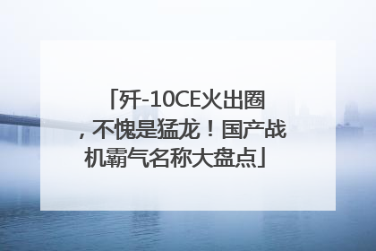 歼-10CE火出圈，不愧是猛龙！国产战机霸气名称大盘点