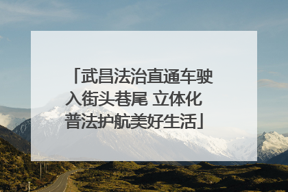 武昌法治直通车驶入街头巷尾 立体化普法护航美好生活