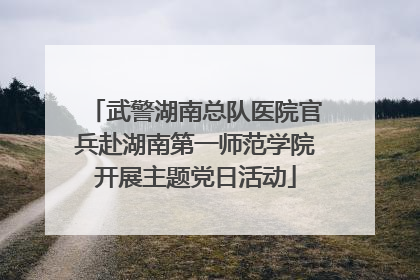 武警湖南总队医院官兵赴湖南第一师范学院开展主题党日活动