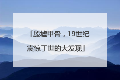 殷墟甲骨，19世纪震惊于世的大发现