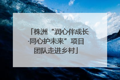 株洲“润心伴成长·同心护未来”项目团队走进乡村
