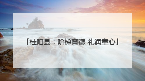 桂阳县：阶梯育德 礼润童心
