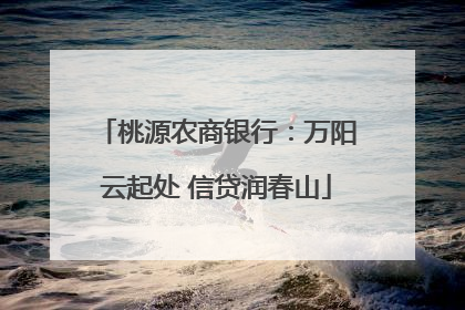 桃源农商银行：万阳云起处 信贷润春山