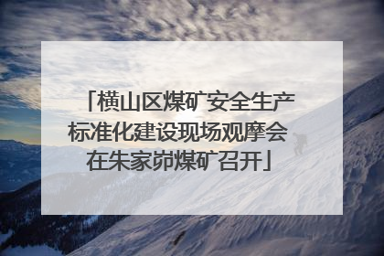 横山区煤矿安全生产标准化建设现场观摩会在朱家峁煤矿召开