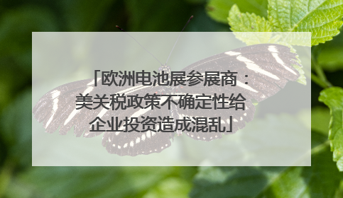 欧洲电池展参展商：美关税政策不确定性给企业投资造成混乱