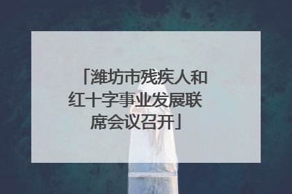 潍坊市残疾人和红十字事业发展联席会议召开