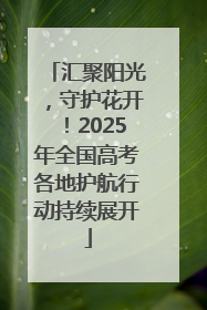 汇聚阳光，守护花开！2025年全国高考各地护航行动持续展开