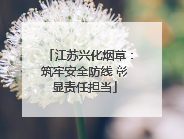 江苏兴化烟草：筑牢安全防线 彰显责任担当