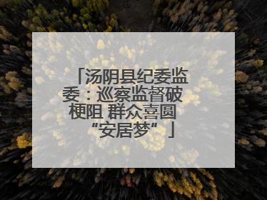 汤阴县纪委监委：巡察监督破梗阻 群众喜圆“安居梦”
