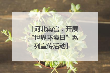 河北南宫：开展“世界环境日”系列宣传活动