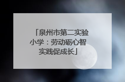 泉州市第二实验小学：劳动砺心智实践促成长