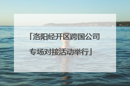 洛阳经开区跨国公司专场对接活动举行