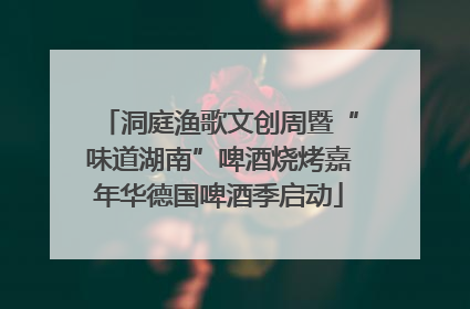 洞庭渔歌文创周暨“味道湖南”啤酒烧烤嘉年华德国啤酒季启动