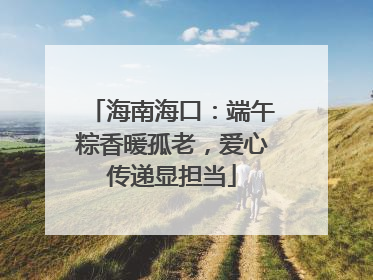 海南海口：端午粽香暖孤老，爱心传递显担当