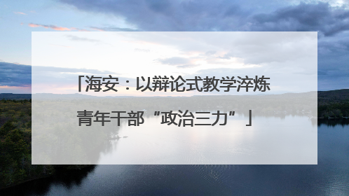 海安：以辩论式教学淬炼青年干部“政治三力”