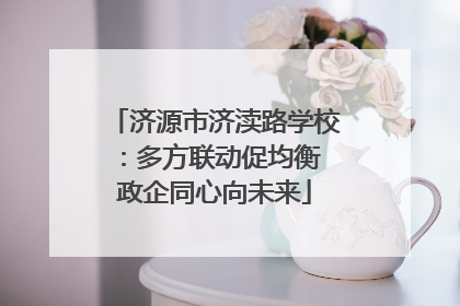 济源市济渎路学校：多方联动促均衡 政企同心向未来