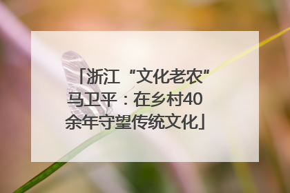浙江“文化老农”马卫平：在乡村40余年守望传统文化