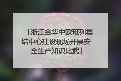 浙江金华中欧班列集结中心建设现场开展安全生产知识比武