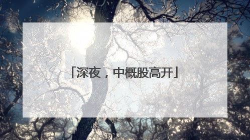 深夜，中概股高开
