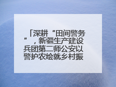 深耕“田间警务”，新疆生产建设兵团第二师公安以警护农绘就乡村振兴平安画卷