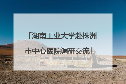 湖南工业大学赴株洲市中心医院调研交流