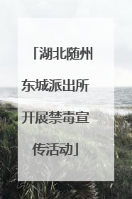 湖北随州东城派出所开展禁毒宣传活动
