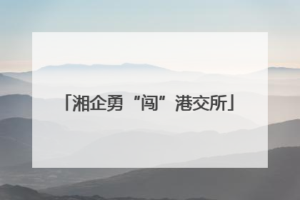 湘企勇“闯”港交所