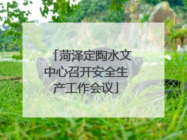 菏泽定陶水文中心召开安全生产工作会议