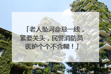 老人坠河命悬一线，紧要关头，民警消防员医护个个不含糊！