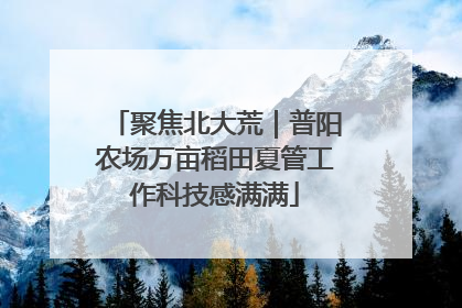 聚焦北大荒｜普阳农场万亩稻田夏管工作科技感满满