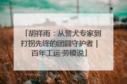 胡祥雨：从警犬专家到打拐先锋的团圆守护者｜百年工运·劳模说