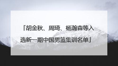 胡金秋、周琦、杨瀚森等入选新一期中国男篮集训名单