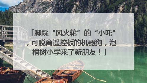 脚踩“风火轮”的“小吒”，可脱离遥控板的机器狗，泡桐树小学来了新朋友！