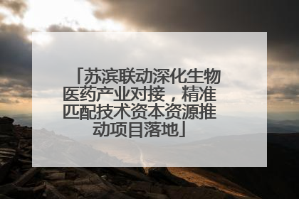 苏滨联动深化生物医药产业对接，精准匹配技术资本资源推动项目落地