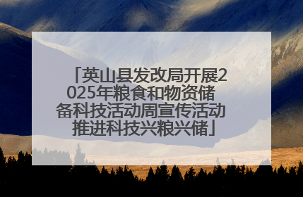 英山县发改局开展2025年粮食和物资储备科技活动周宣传活动 推进科技兴粮兴储