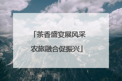 茶香盛宴展风采 农旅融合促振兴