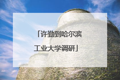 许勤到哈尔滨工业大学调研