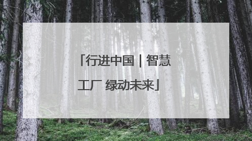 行进中国｜智慧工厂 绿动未来