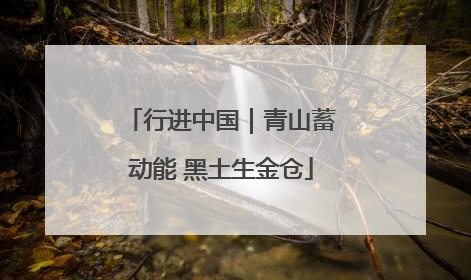 行进中国｜青山蓄动能 黑土生金仓