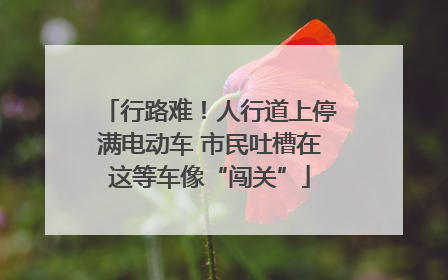 行路难！人行道上停满电动车 市民吐槽在这等车像“闯关”