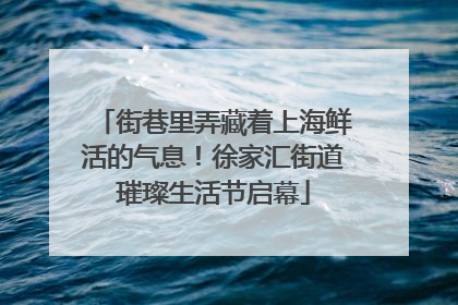 街巷里弄藏着上海鲜活的气息！徐家汇街道璀璨生活节启幕
