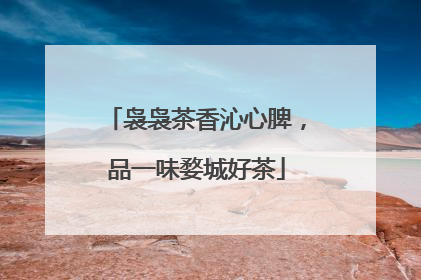 袅袅茶香沁心脾，品一味婺城好茶