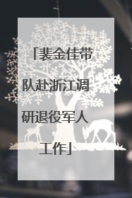 裴金佳带队赴浙江调研退役军人工作