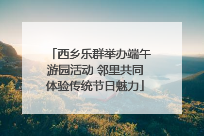 西乡乐群举办端午游园活动 邻里共同体验传统节日魅力