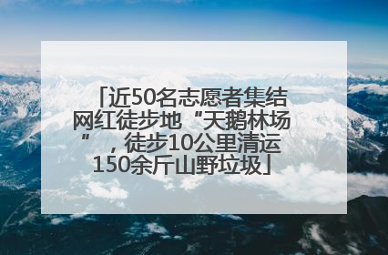 近50名志愿者集结网红徒步地“天鹅林场”，徒步10公里清运150余斤山野垃圾